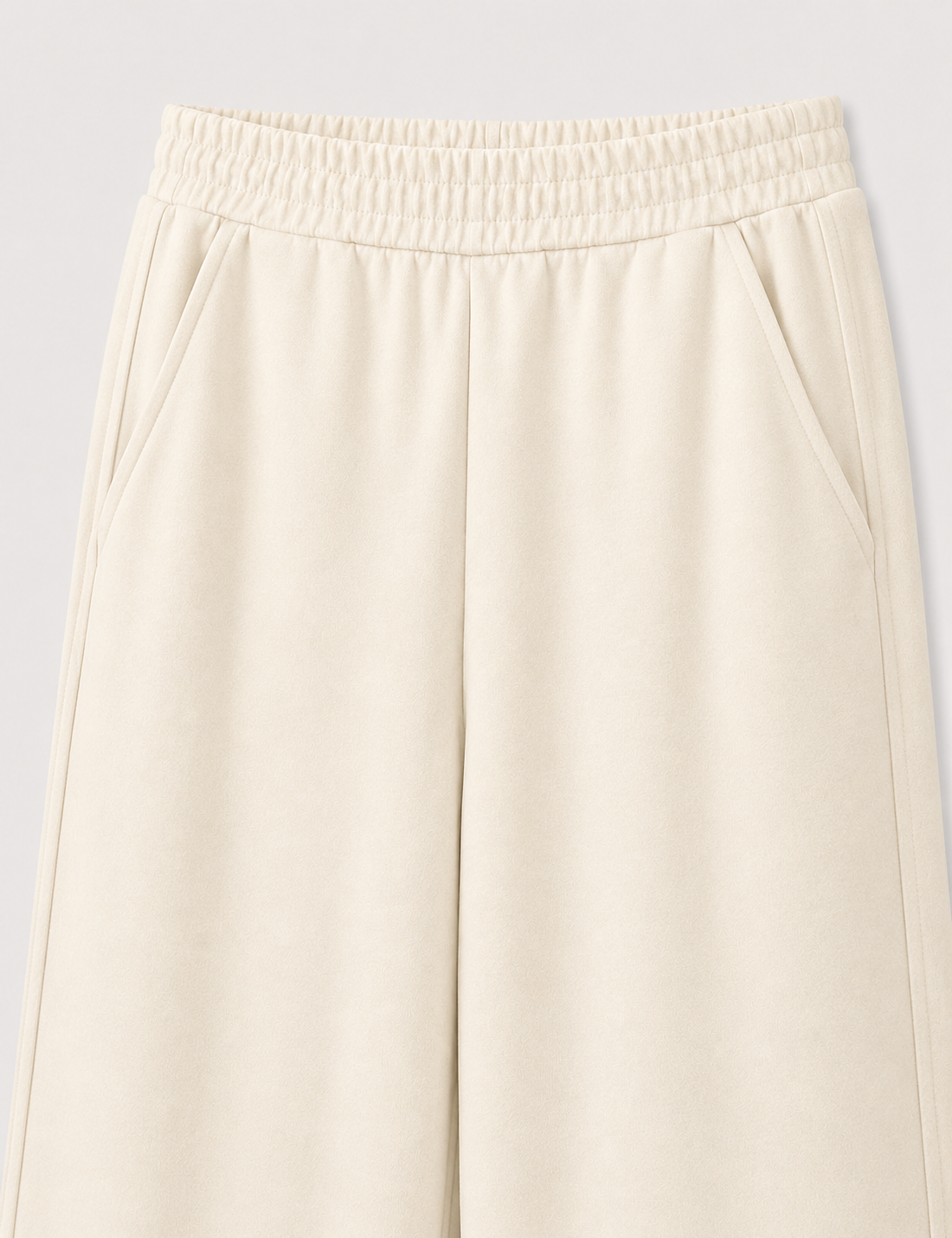 Pantalón Wide-Leg Crema