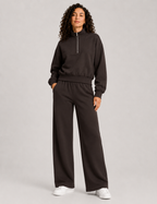 Pantalón Wide-Leg Marrón