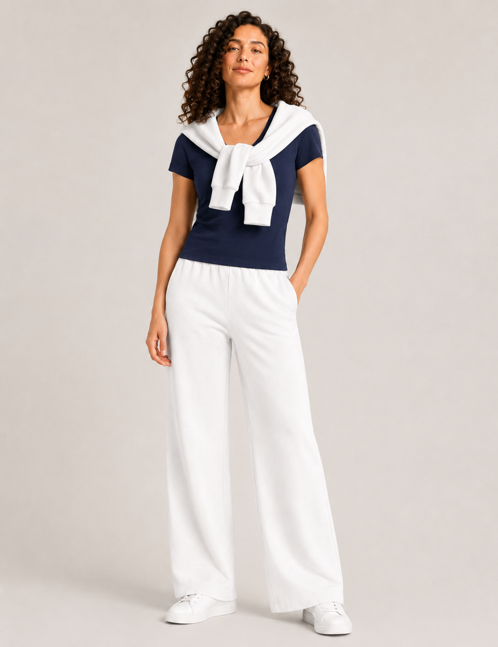 Pantalón Wide-Leg Blanco