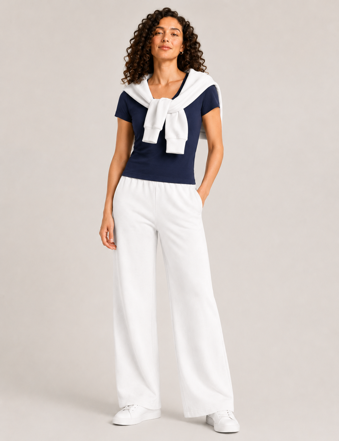 Pantalón Wide-Leg Blanco