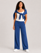 Pantalón Wide-Leg Azul