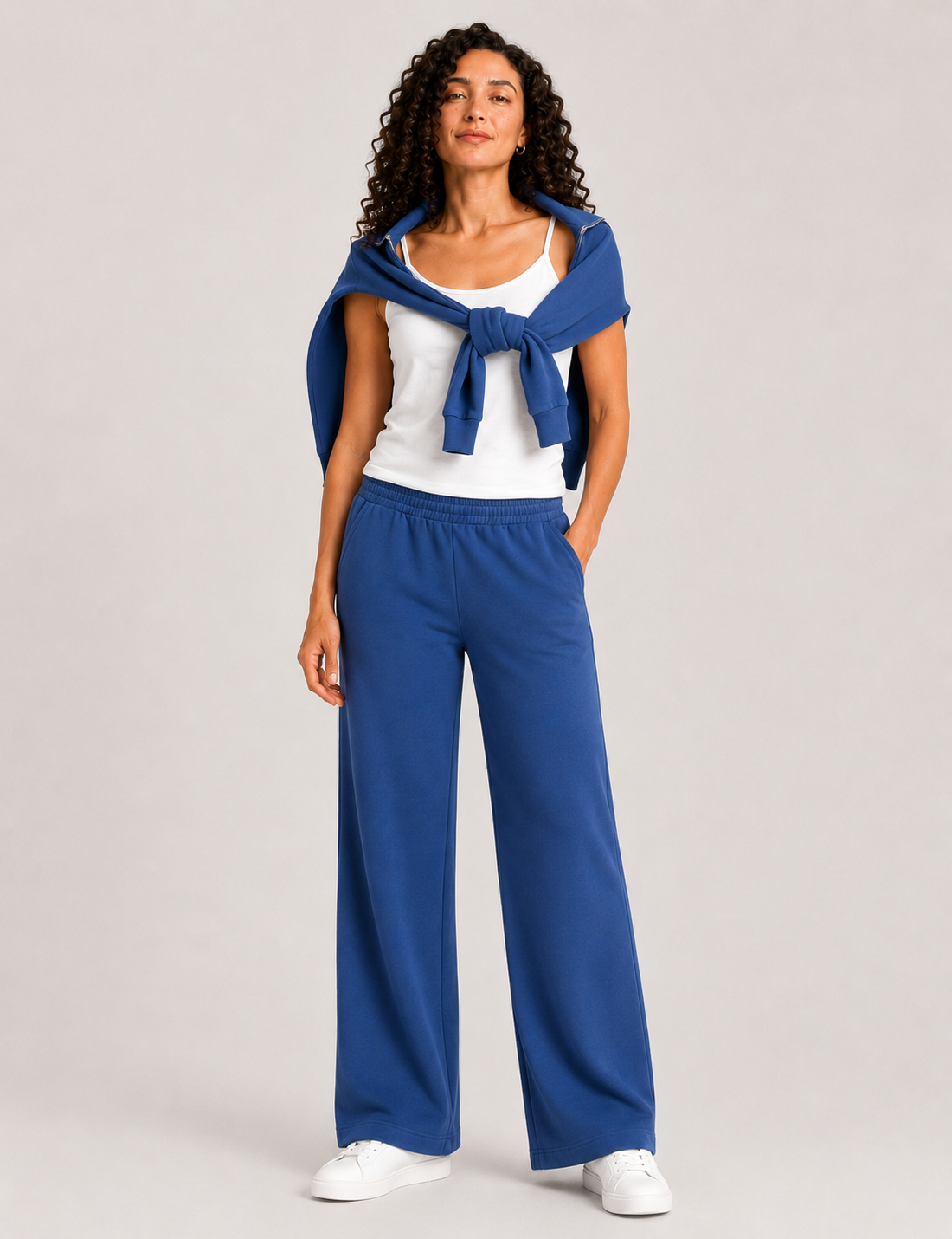 Pantalón Wide-Leg Azul