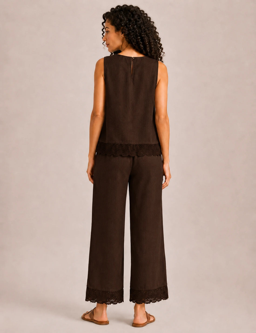 Pantalón Puntilla chocolate