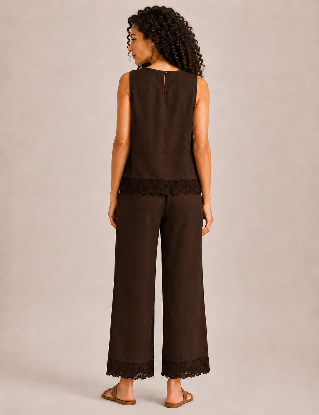 Pantalón Puntilla chocolate