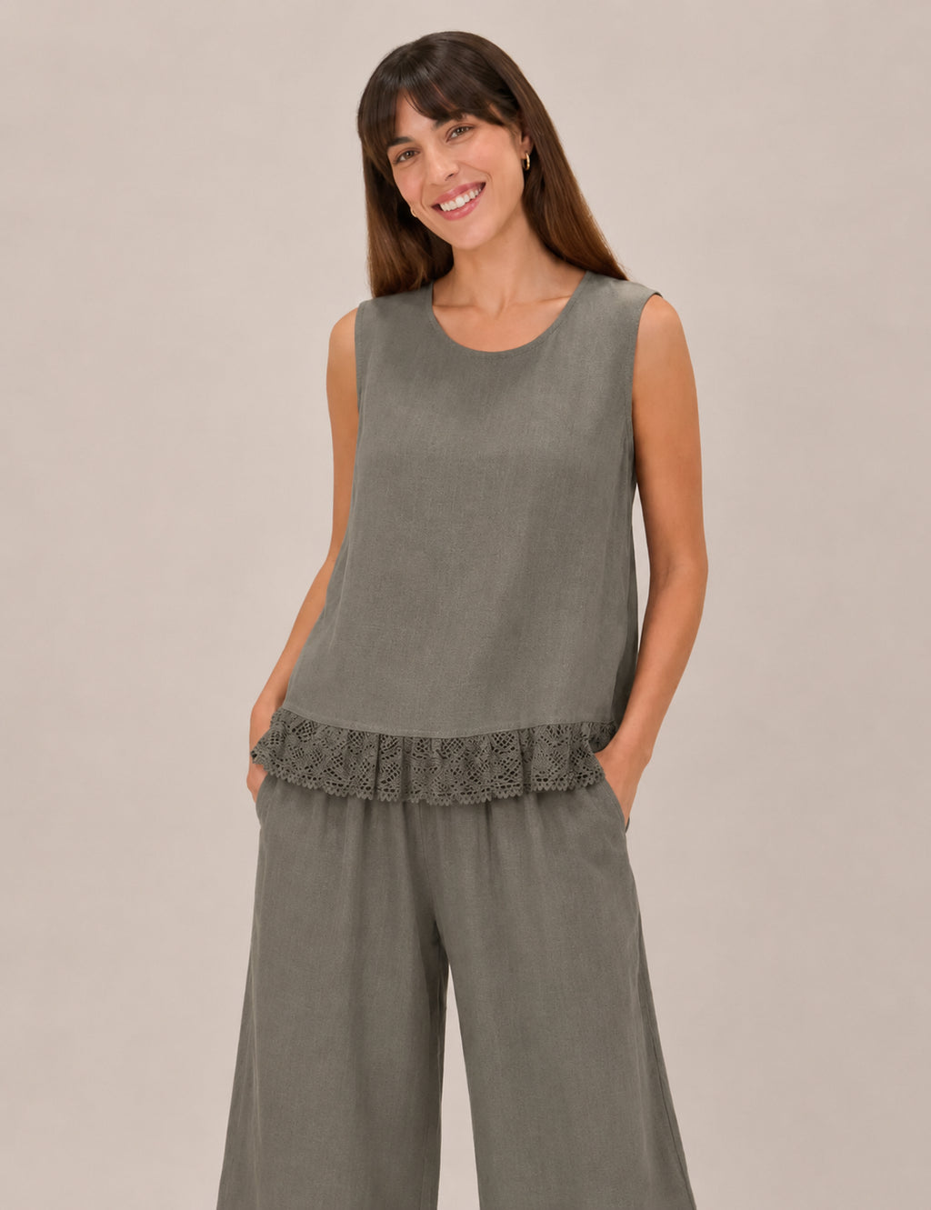 Blusa Puntilla Kaki