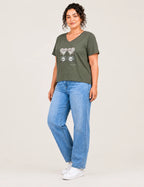 Camiseta Gafas Kaki