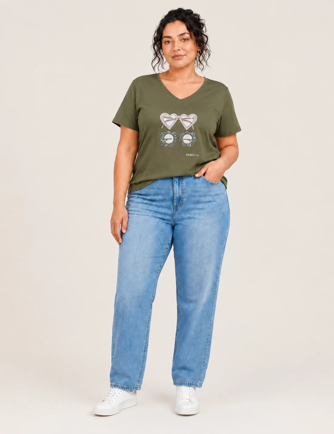 Camiseta Gafas Kaki