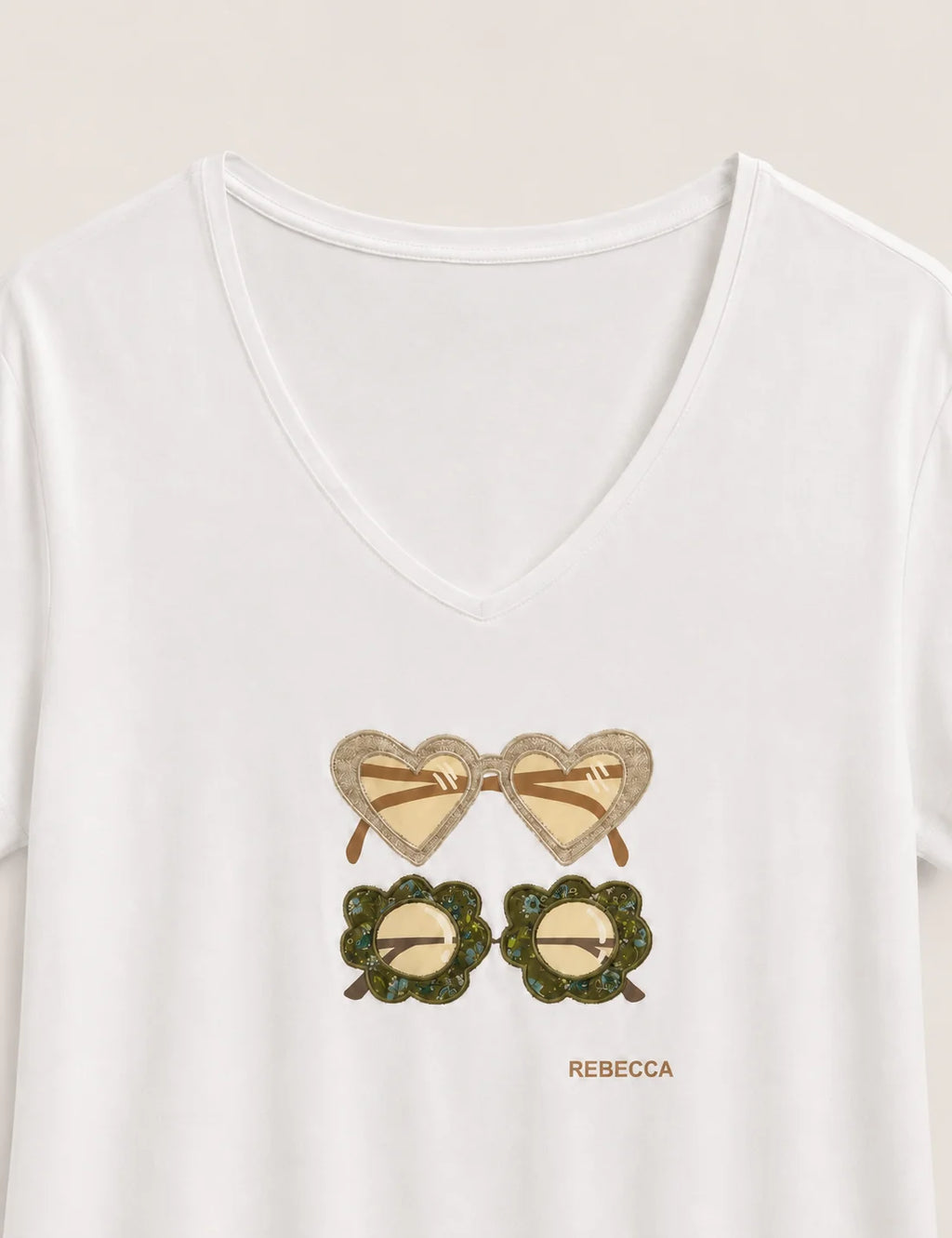 Camiseta Gafas Blanco