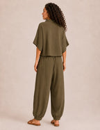 Pantalón Bombacho Bolsillo Kaki