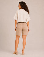 Camisa Crop Lino Tachuelas