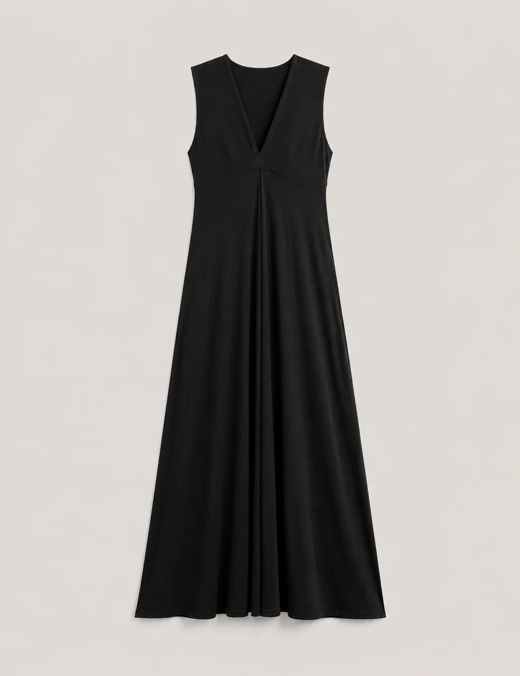 Vestido Maxi Pliegue Negro
