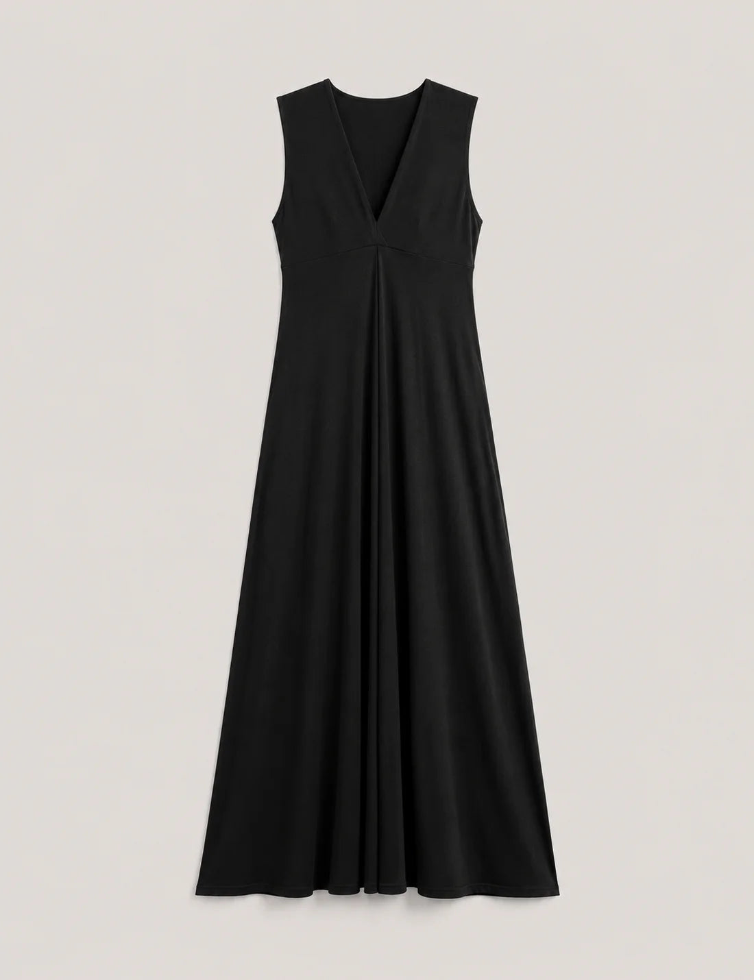 Vestido Maxi Pliegue Negro