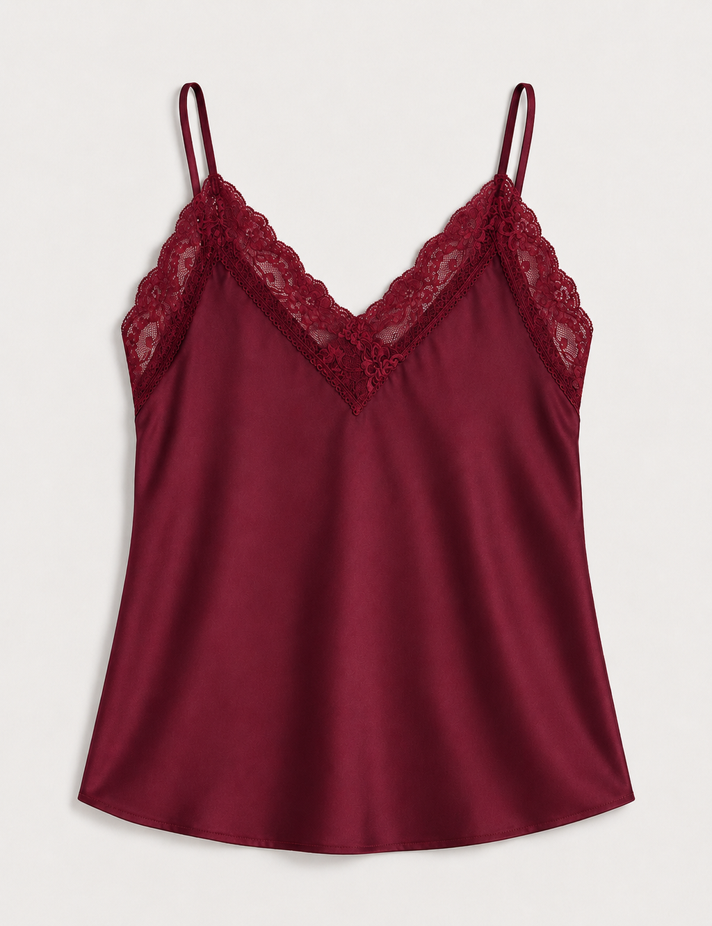 Top Lencero Raso Burdeos