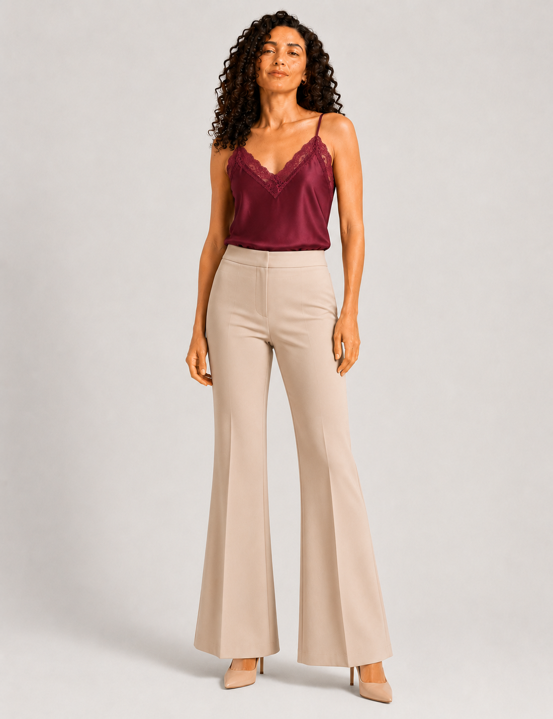 Top Lencero Raso Burdeos