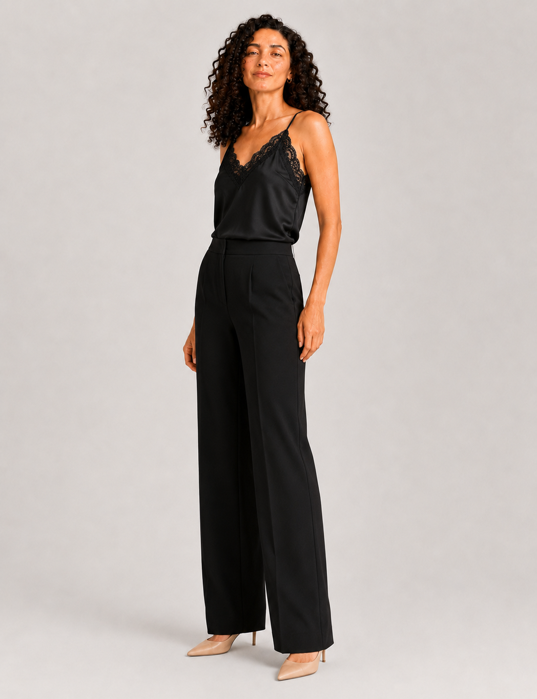 Top Lencero Raso Negro