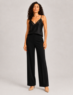 Top Lencero Raso Negro