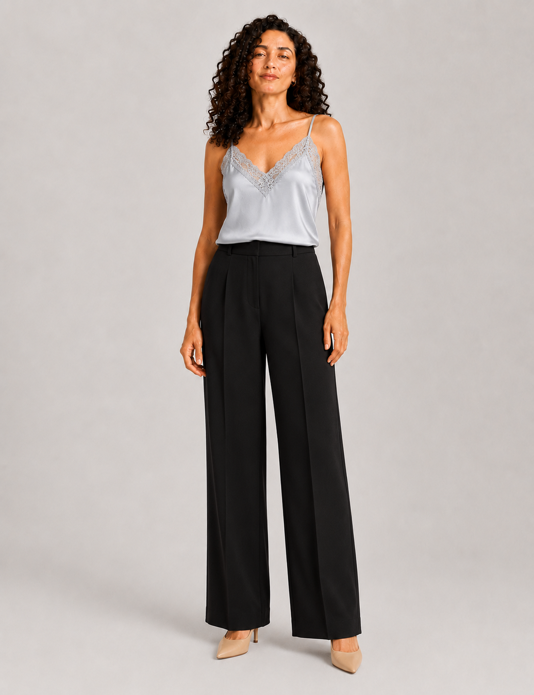 Top Lencero Raso Ceniza