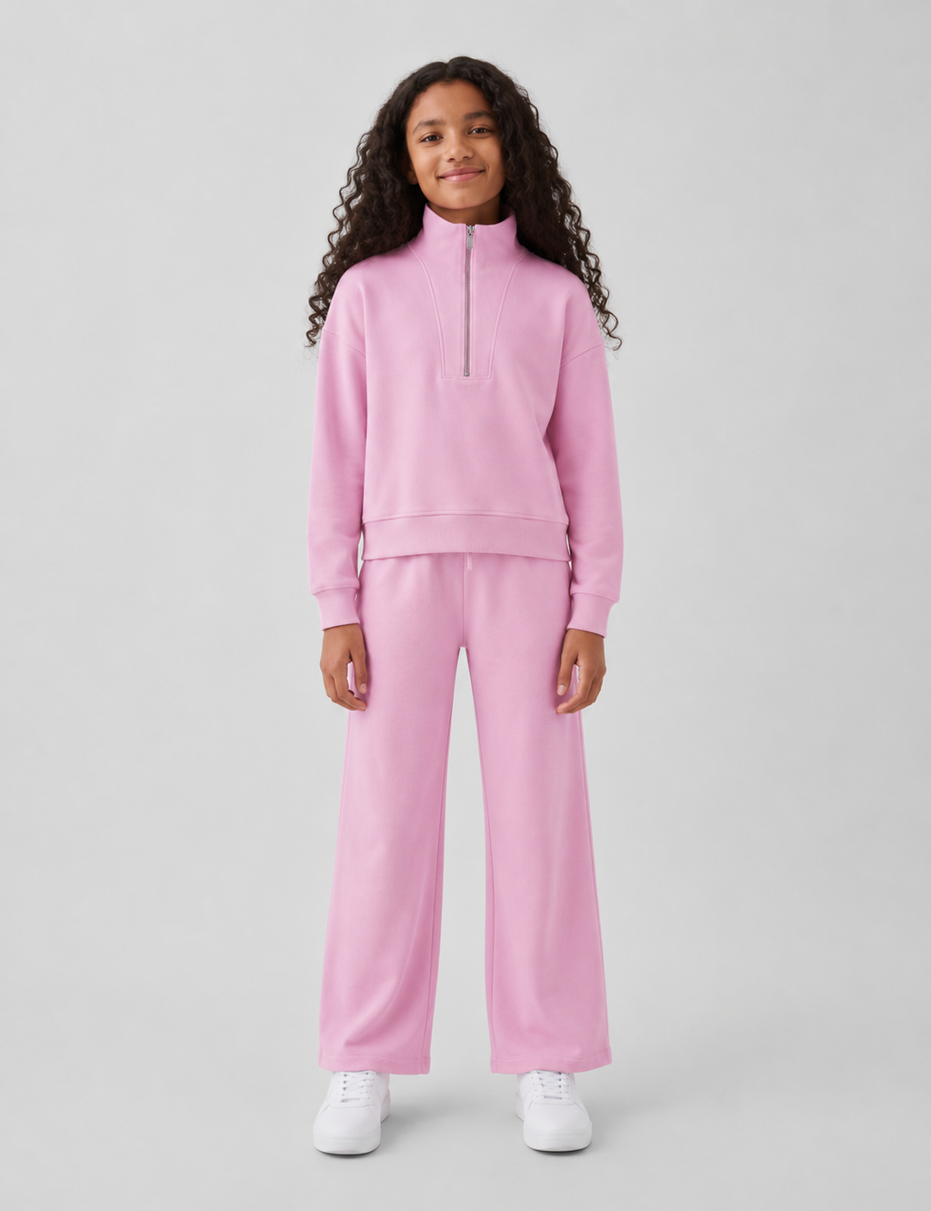 Pantalón Wide Leg Junior Rosa
