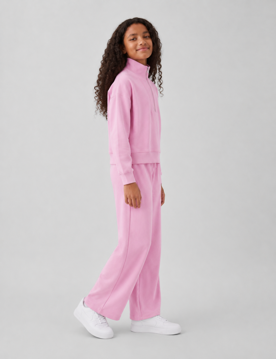 Pantalón Wide Leg Junior Rosa