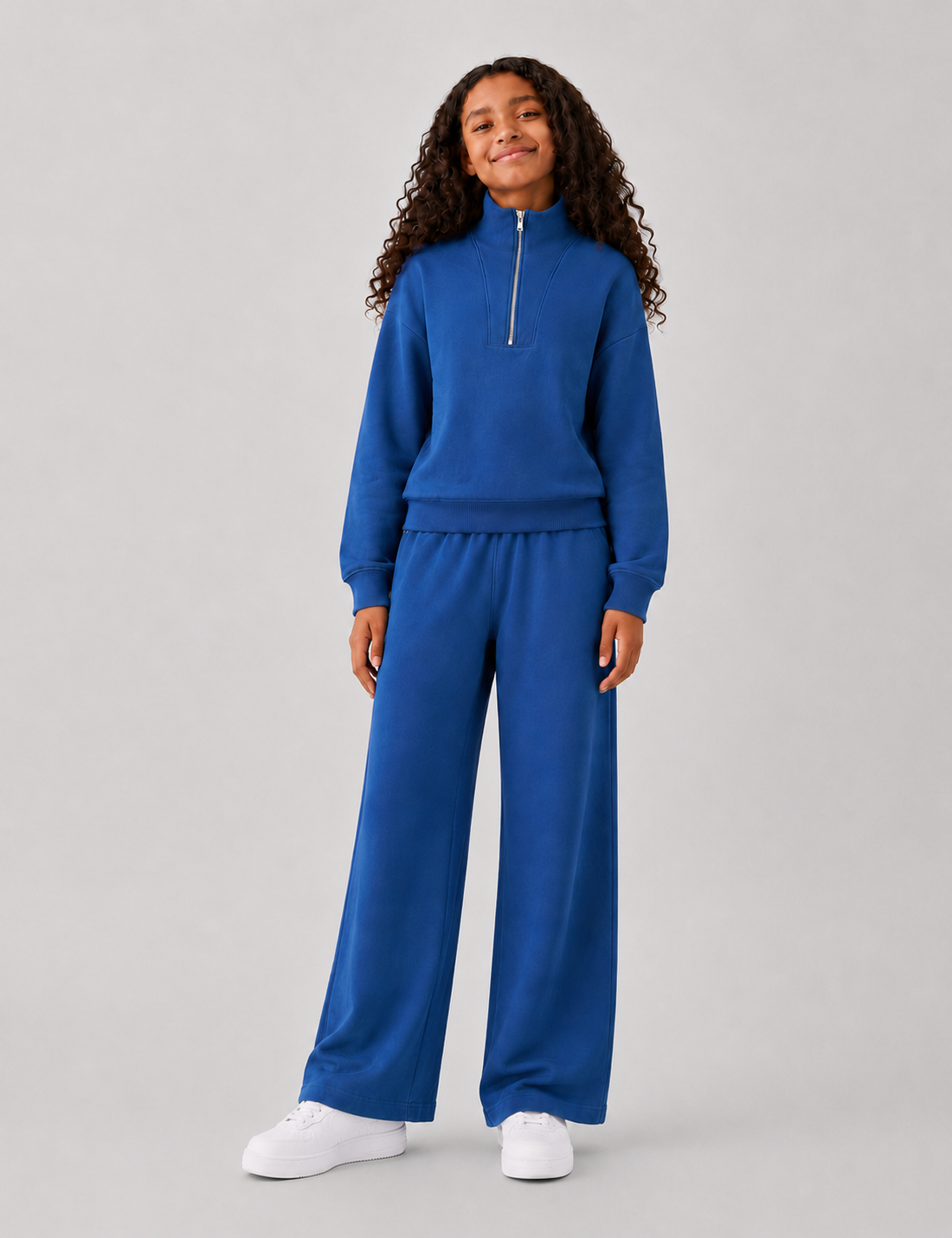 Pantalón Wide Leg Junior Azul