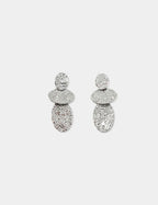 Pendientes Óvalos Plateados