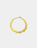 Pulsera Acero Chapas Doradas