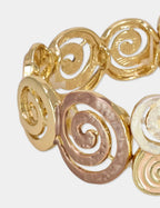 Pulsera Espirales Dorada