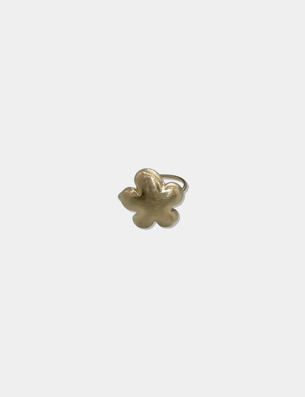 Anillo Acero Flor Dorado