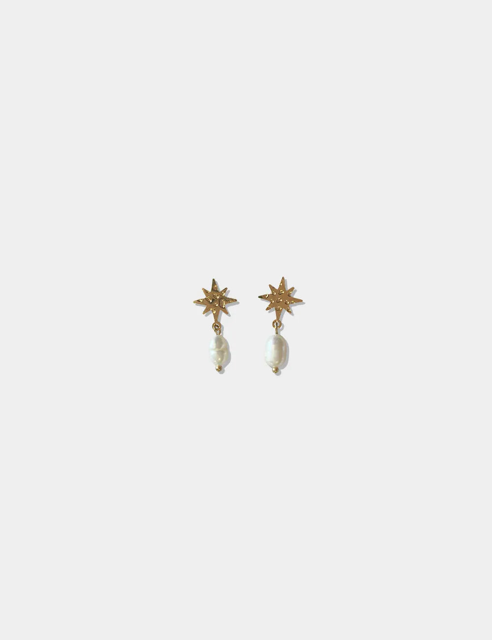 Pendientes Acero Estrella Nácar