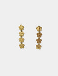 Pendientes Acero Flores Dorado
