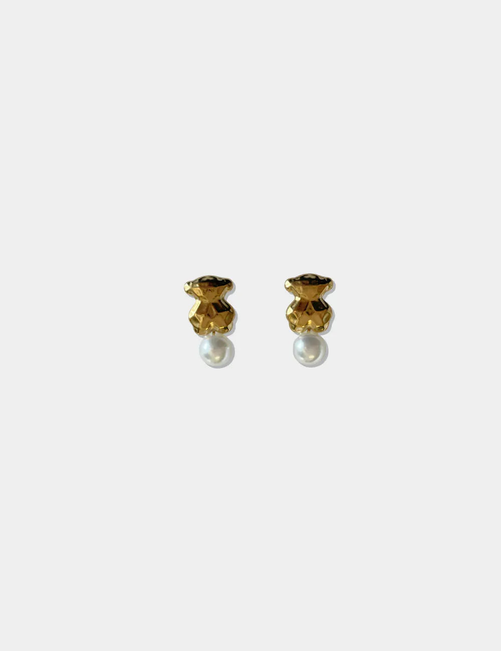 Pendientes Acero Ositos Perla